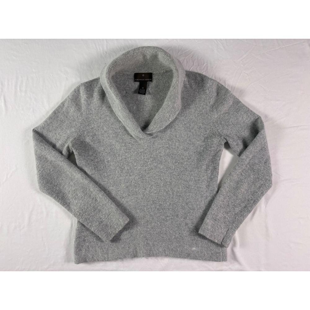Fenn Wright Manson Sweater Womens M Wool Angora Shawl Collar Preppy Academia - Picture 4 of 6
